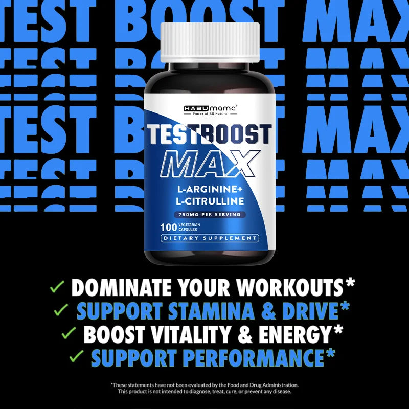 L-Arginine Capsules with L-Citrulline- 100 Count - Vegan, Non-GMO Capsules for VIRILITY·VITALITY·VIGOR, Endurance and Erect