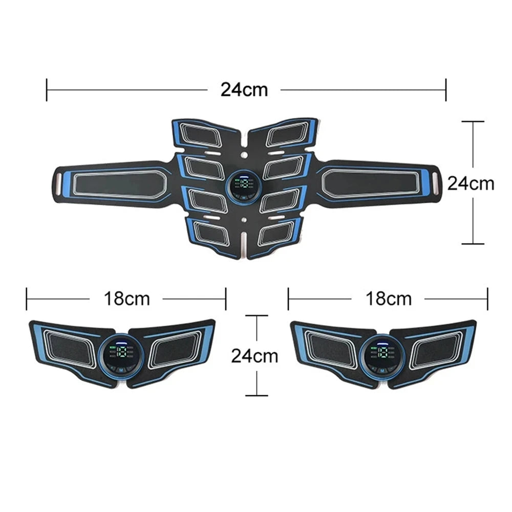 EMS Muscle Stimulator Abs Trainer Abdominal Muscle Toner Massage Toning Belt Body Slim Weight Loss Fitness Massager Rechargeable