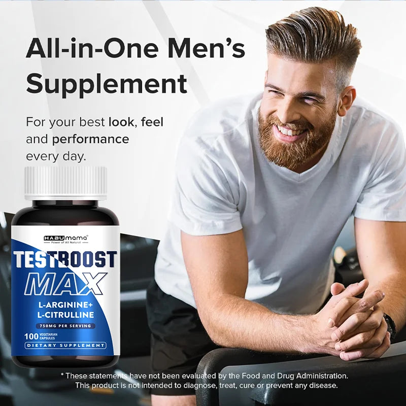 L-Arginine Capsules with L-Citrulline- 100 Count - Vegan, Non-GMO Capsules for VIRILITY·VITALITY·VIGOR, Endurance and Erect