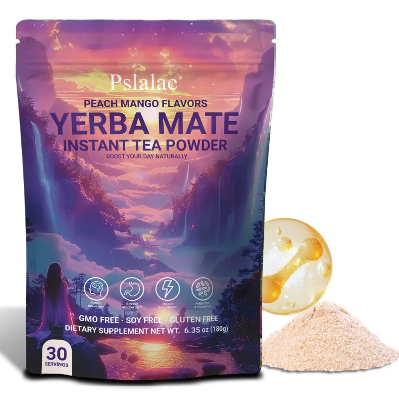 Yerba Mate 3-in-1 Energy Supplement, Phytonutrient Extracts for Brain Digestive Health - 1 bag