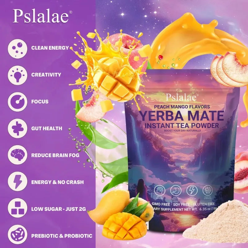 Yerba Mate 3-in-1 Energy Supplement, Phytonutrient Extracts for Brain Digestive Health - 1 bag